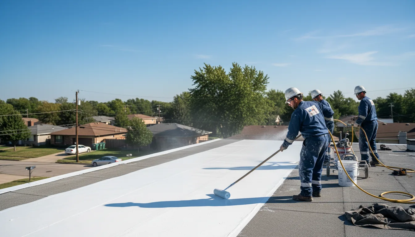 Commercial roof coating in Knoxville, IL near me